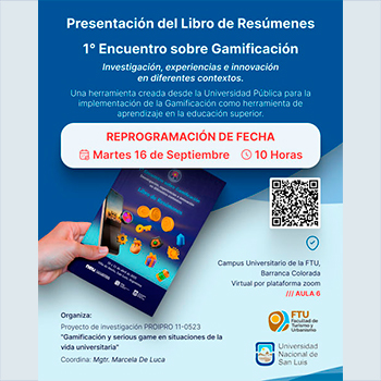 Docentes de la FTU presentarán un Libro sobre el 1er Encuentro de Gamificación