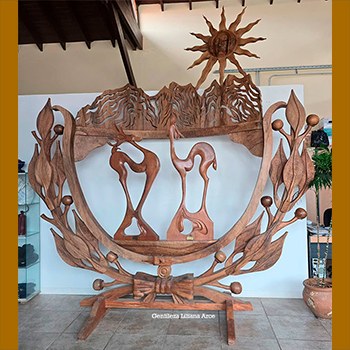 La UNSL recibió la donación de una obra del escultor Juan Carlos Ortega