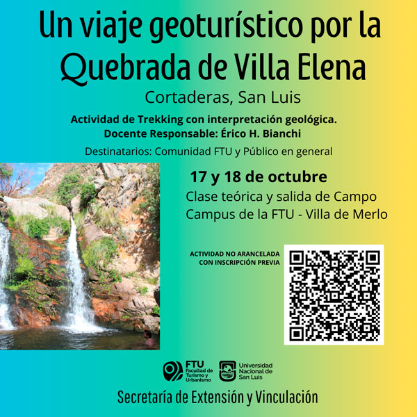 Actividad de Extensión con salida de trekking e interpretación geológica en Villa Elena