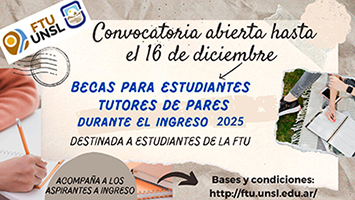 Convocatoria a Becas para Estudiantes Tutores de Pares período febrero-abril 2025