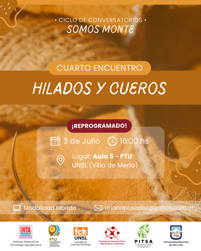 Ciclo de Conversatorios “Somos Monte”. 4to Encuentro “Hilados y Cueros”