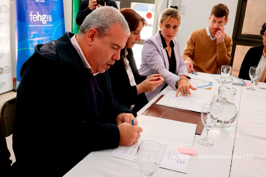 En la FTU se firmaron convenios con la AEHGA San Luis