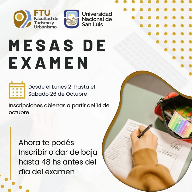 Atención Estudiantes! Turno Especial de examen – 21 al 26 de octubre