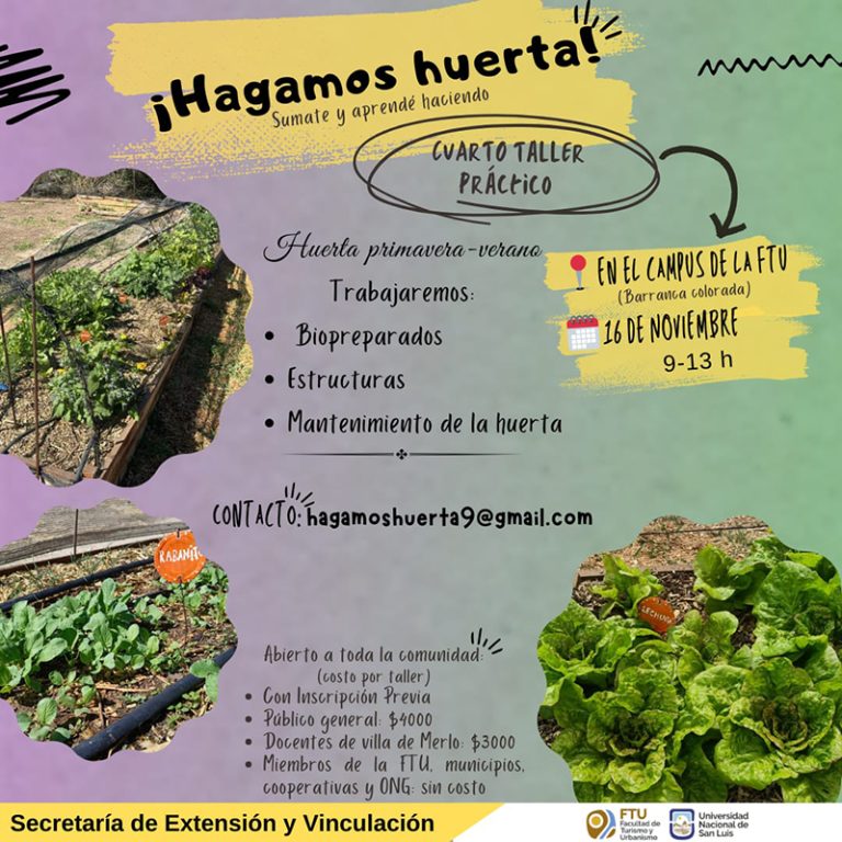 4to Encuentro del Taller ¡Hagamos Huerta! Sumate y Aprendé Haciendo – 16 de noviembre
