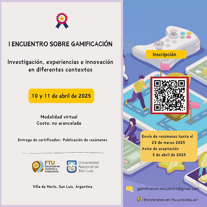 1° Encuentro virtual sobre Gamificación. “Investigación, experiencias e innovación en diferentes contextos”