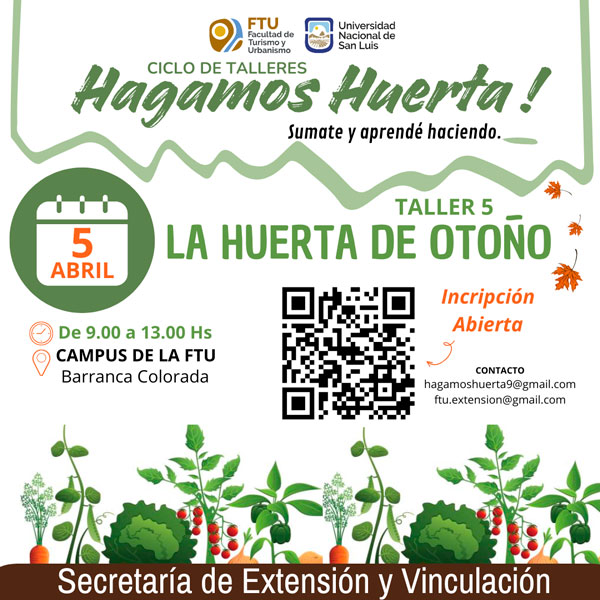  5to Encuentro del Taller ¡Hagamos Huerta! Sumate y Aprendé Haciendo – La Huerta de Otoño