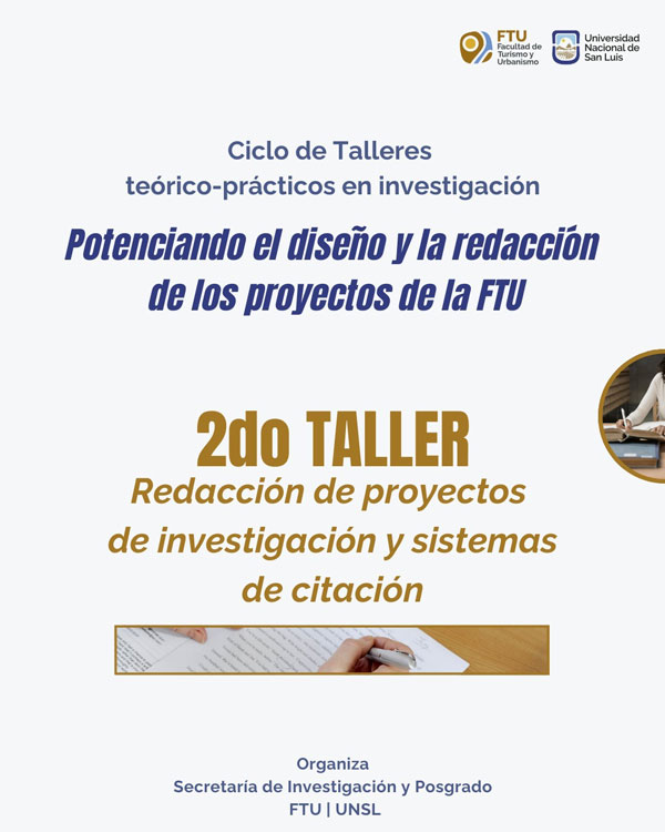 Se dictará el 2° Taller del Ciclo de Talleres Teórico-Prácticos en Investigación