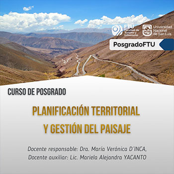 Curso de Posgrado “Planificación Territorial y Gestión del Paisaje” – Inicia 10 de abril