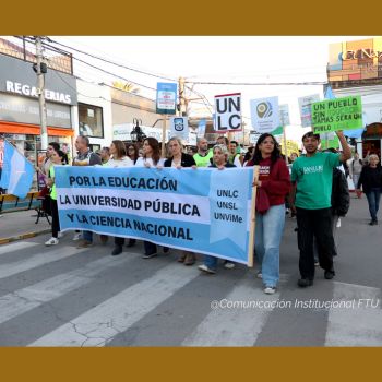 La FTU marchó por el cumplimiento de la Ley de Financiamiento Universitario